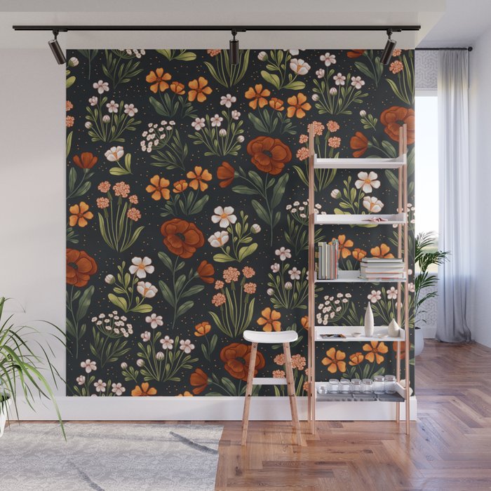 Wild Flowers ~ vol1.  vintage inspired botanical Wall Mural Gallery Image 1