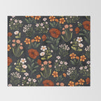 Wild Flowers ~ vol1.  vintage inspired botanical Throw Blanket Gallery Image 2