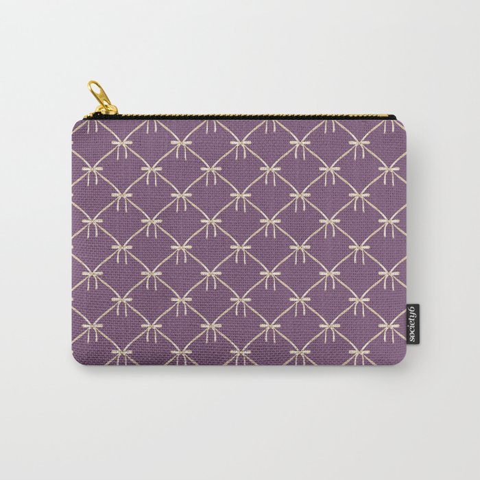 Bows & Ribbons Pattern XXXVI Lavender Purple Carry All Pouch Gallery Image 1