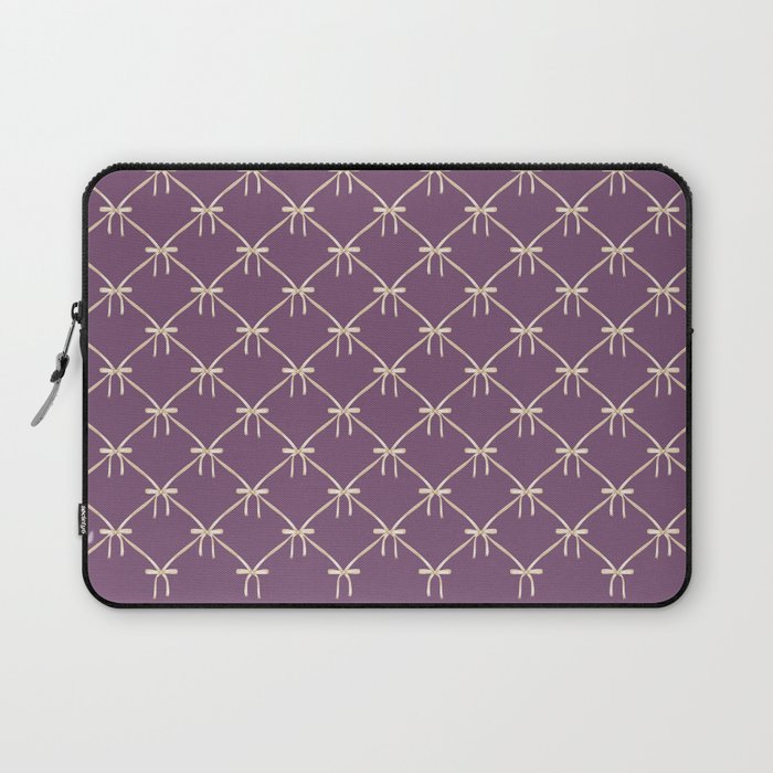 Bows & Ribbons Pattern XXXVI Lavender Purple Laptop Sleeve Gallery Image 1
