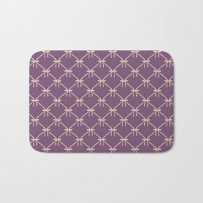 Bows & Ribbons Pattern XXXVI Lavender Purple Bath Mat Gallery Image 1