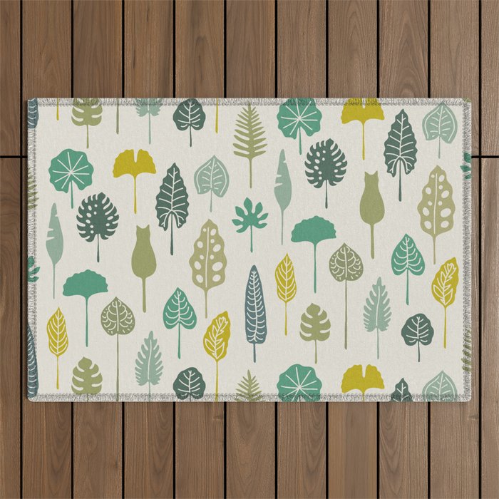 Cat and Plant 49 Outdoor Rug Gallery Image 1