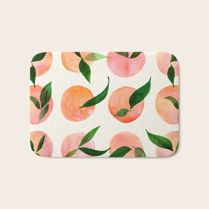 Abstract Watercolor Fruit Shapes Bath Mat Gallery Image 1