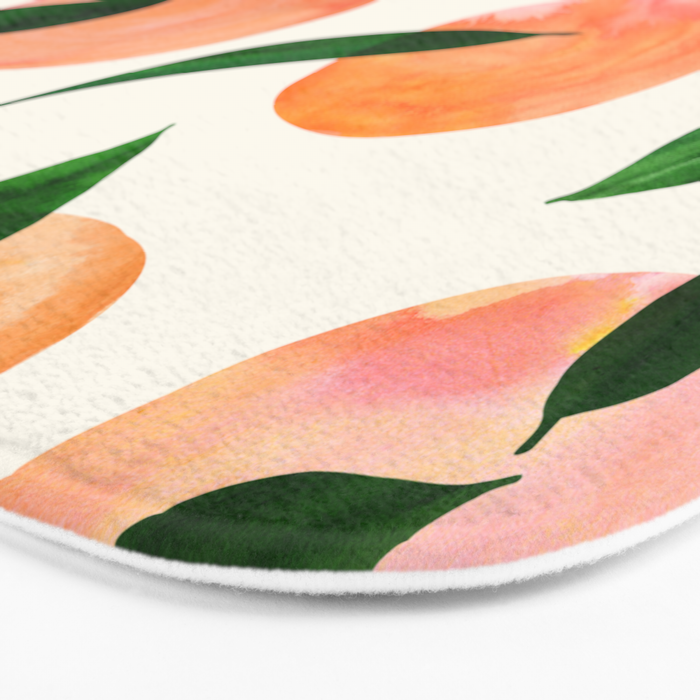 Abstract Watercolor Fruit Shapes Bath Mat Gallery Image 3