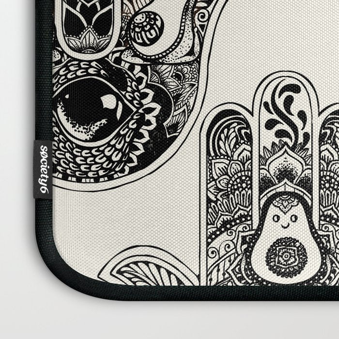 Hamsa Hand Avocado Laptop Sleeve Gallery Image 3