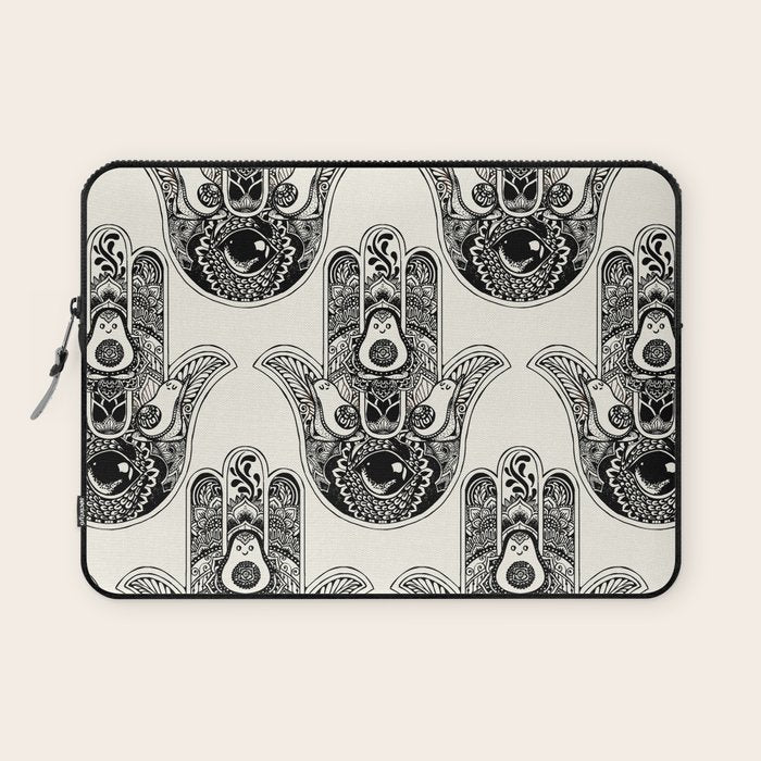 Hamsa Hand Avocado Laptop Sleeve Gallery Image 1