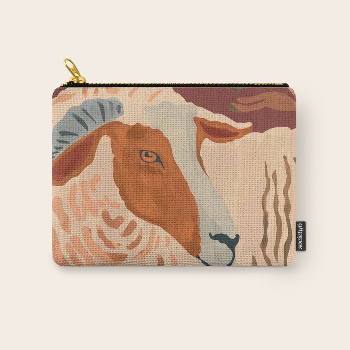 Abstract Rustic Ram Carry All Pouch Gallery Image 1