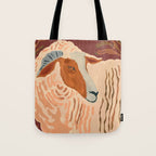 Abstract Rustic Ram Tote Bag Gallery Image 1