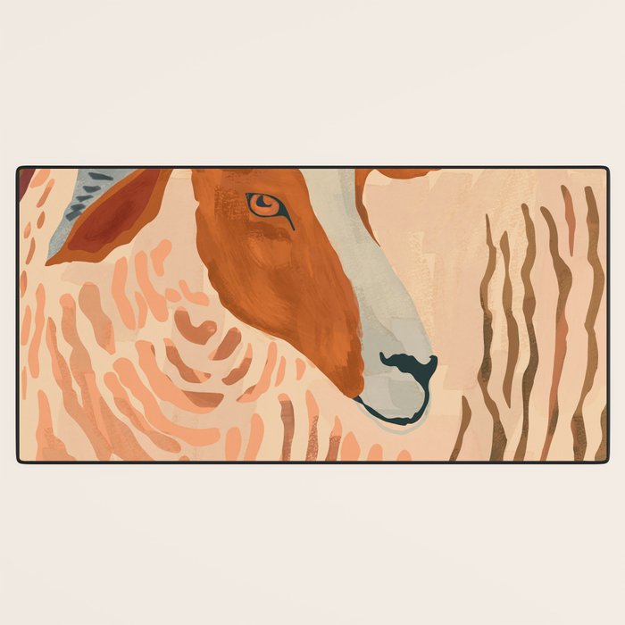 Abstract Rustic Ram Desk Mat Gallery Image 3