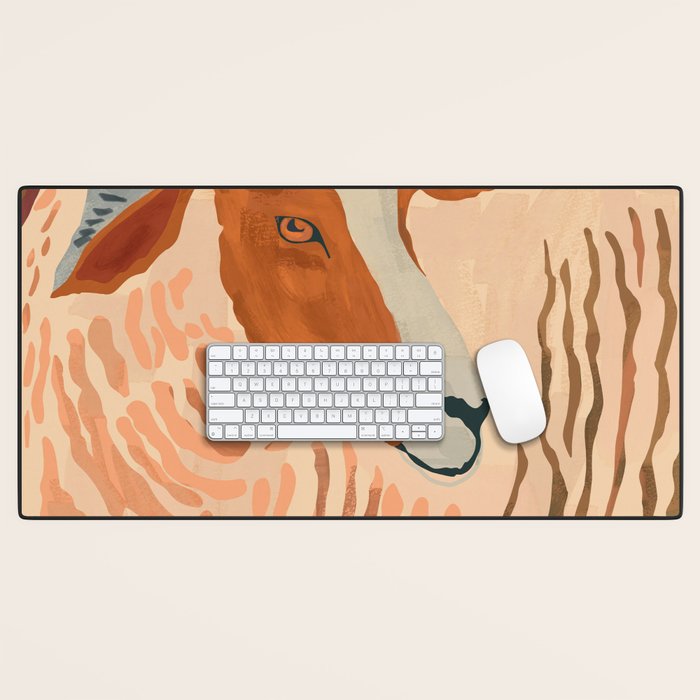 Abstract Rustic Ram Desk Mat Gallery Image 1