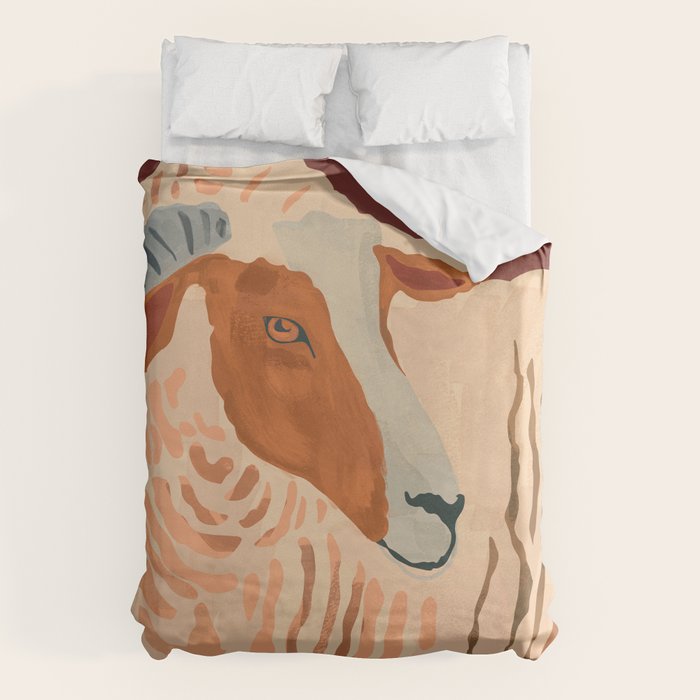 Abstract Rustic Ram Duvet Cover Gallery Image 1