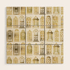 Moroccan Doors - Gold Palette Wood Wall Art Gallery Image 1