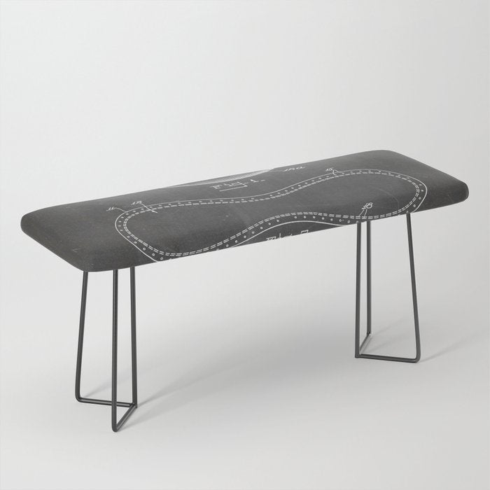 Baseball Patent - Softball Art - Black Chalkboard Bench Gallery Image 1