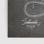 Baseball Patent - Softball Art - Black Chalkboard Poster Gallery Image 3
