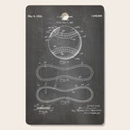 Baseball Patent - Softball Art - Black Chalkboard Cutting Board Gallery Image 1