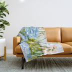 Hummingbird Summer Garden Throw Blanket Gallery Image 1