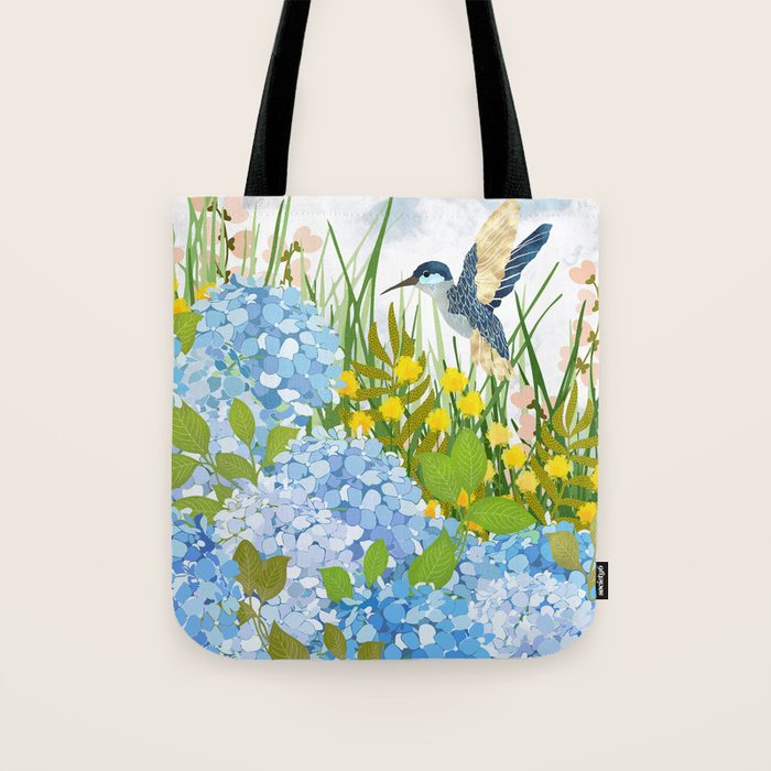Hummingbird Summer Garden Tote Bag Gallery Image 1