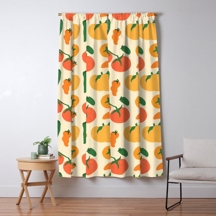 Veggie Love Pattern Window Curtain Gallery Image 1