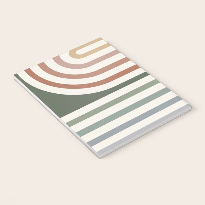 Bold Curvature Stripes VII Notebook Gallery Image 3
