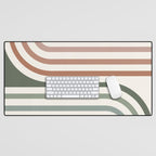 Bold Curvature Stripes VII Desk Mat Gallery Image 1