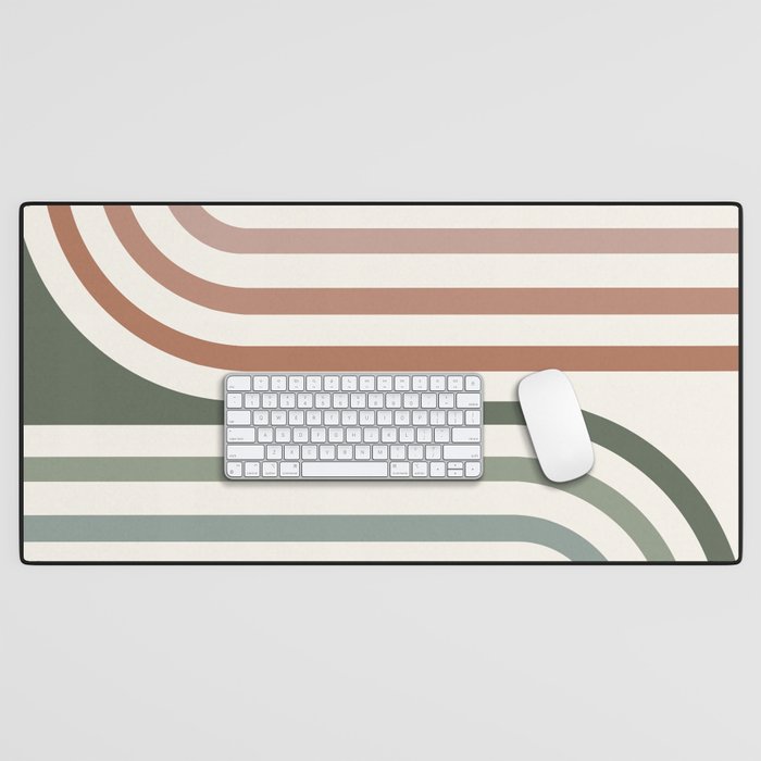 Bold Curvature Stripes VII Desk Mat Gallery Image 1