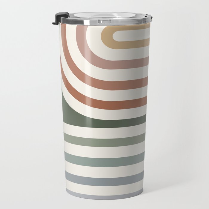 Bold Curvature Stripes VII Travel Mug Gallery Image 3