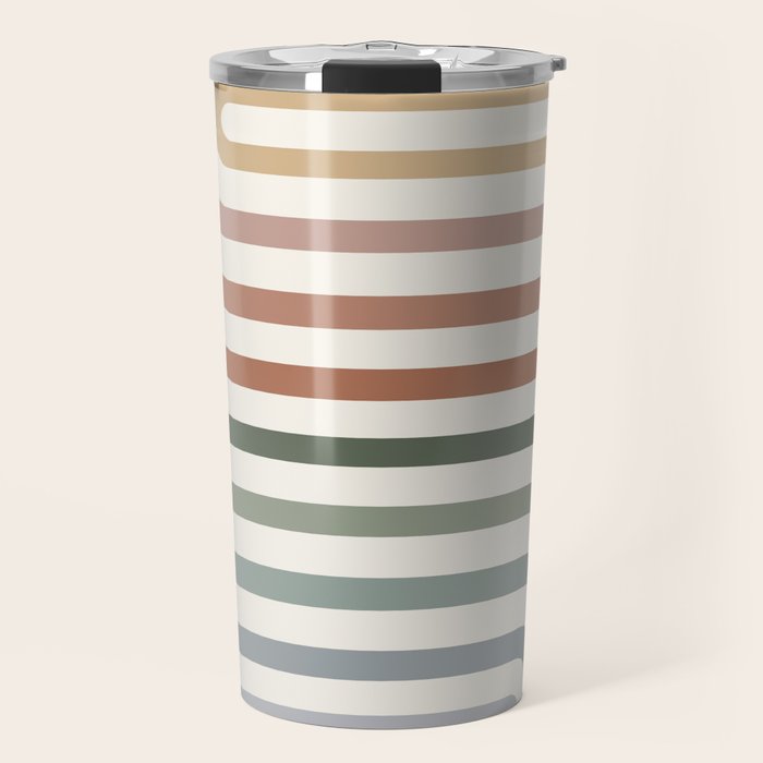 Bold Curvature Stripes VII Travel Mug Gallery Image 1
