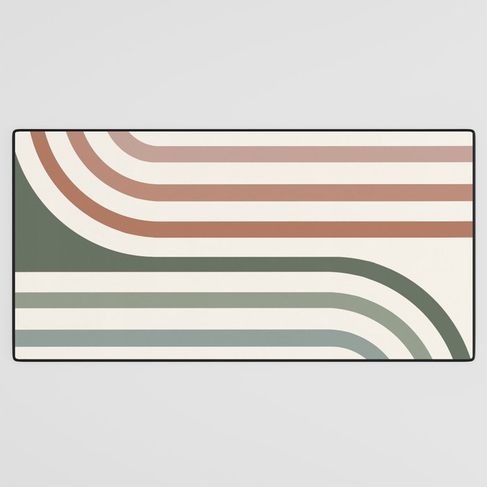 Bold Curvature Stripes VII Desk Mat Gallery Image 3