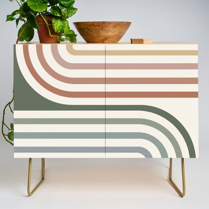 Bold Curvature Stripes VII Credenza Gallery Image 1