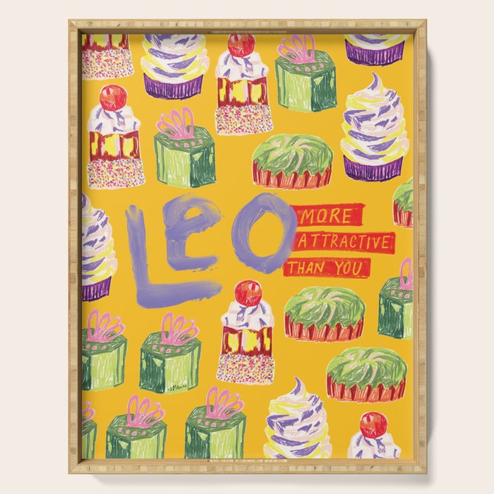 Leo Birthday Treats in Orange | Zodiac Series Serving Tray Gallery Image 1