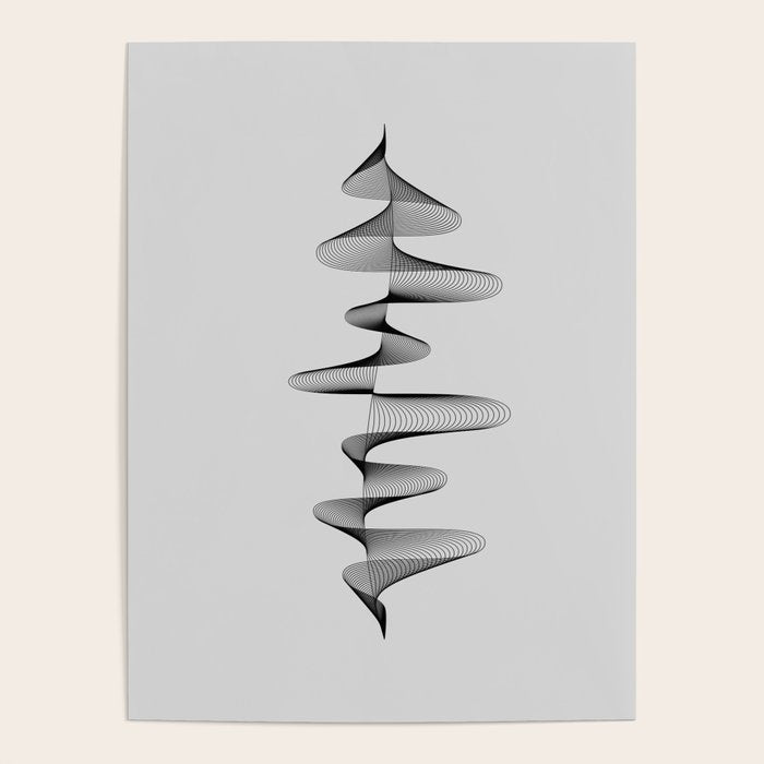 Abstract 80s Soundwave Art Music Audio black and white Musical design home wall bedroom decor Art Pr Poster Gallery Image 4