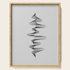 Abstract 80s Soundwave Art Music Audio black and white Musical design home wall bedroom decor Art Pr Serving Tray Gallery Image 1