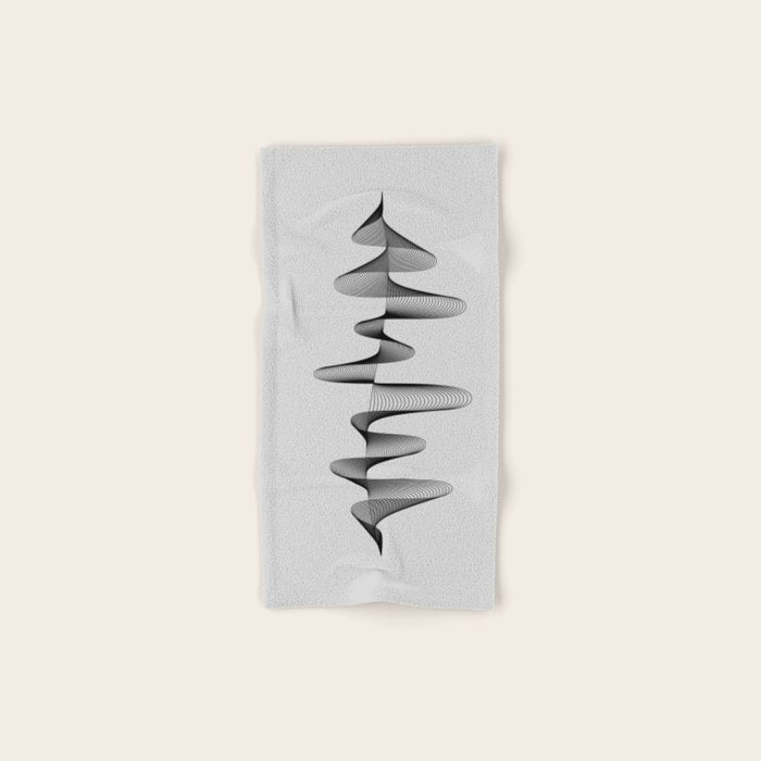 Abstract 80s Soundwave Art Music Audio black and white Musical design home wall bedroom decor Art Pr Towels Gallery Image 1