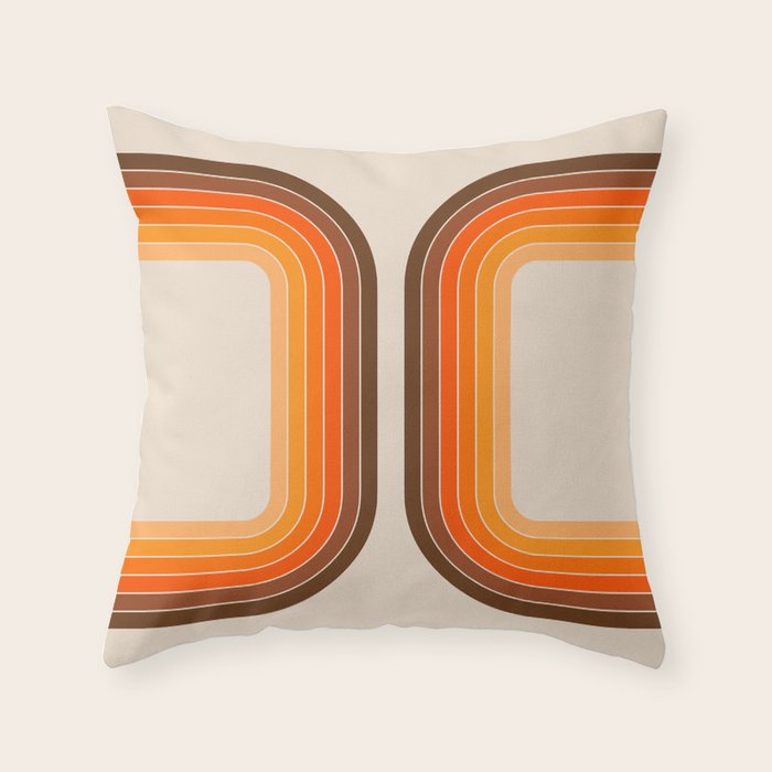Tan Tunnel Throw Pillow Gallery Image 1