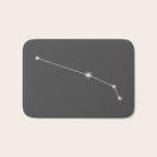 Aries Zodiac Star Constellation Line Art Grey Bath Mat Gallery Image 1