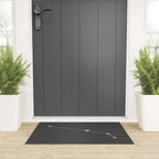 Aries Zodiac Star Constellation Line Art Grey Welcome Mat Gallery Image 3