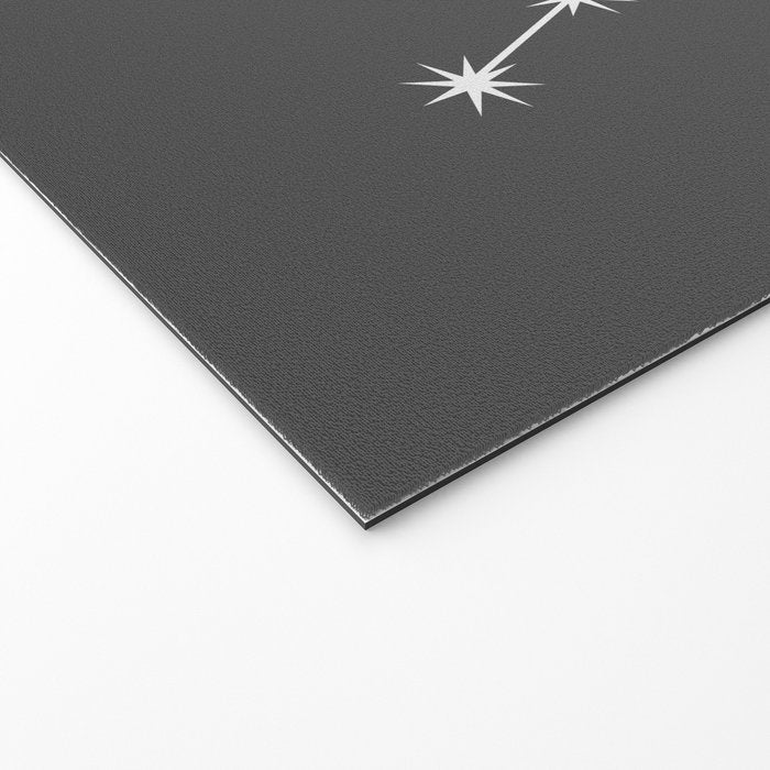Aries Zodiac Star Constellation Line Art Grey Welcome Mat Gallery Image 2