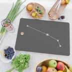 Aries Zodiac Star Constellation Line Art Grey Cutting Board Gallery Image 2