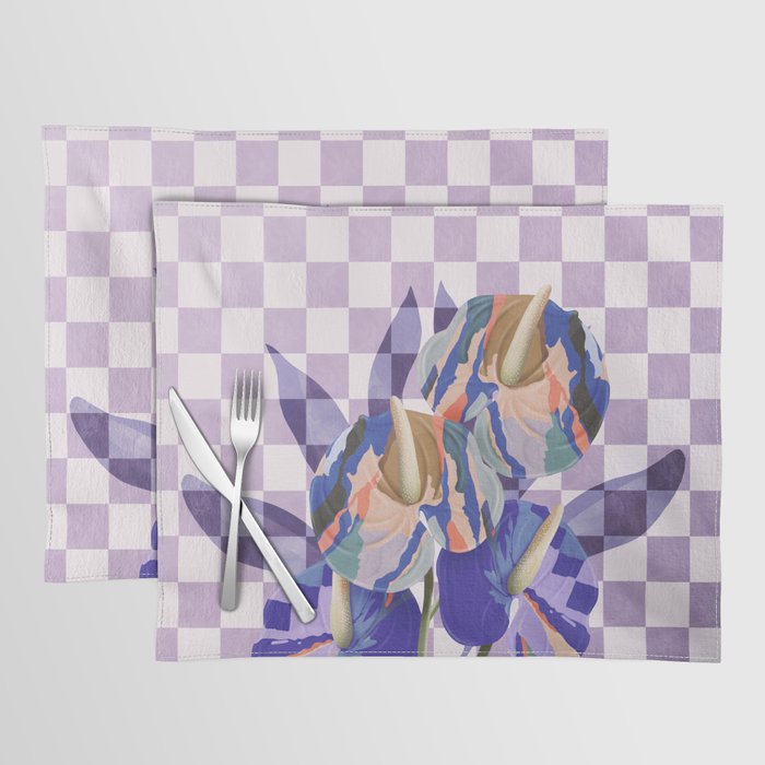 Modern artistic flowery tropical Placemat Gallery Image 1