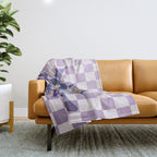 Modern artistic flowery tropical Throw Blanket Gallery Image 1