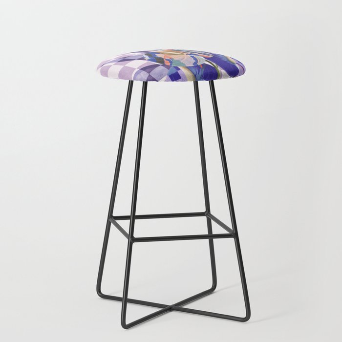 Modern artistic flowery tropical Stool Gallery Image 1
