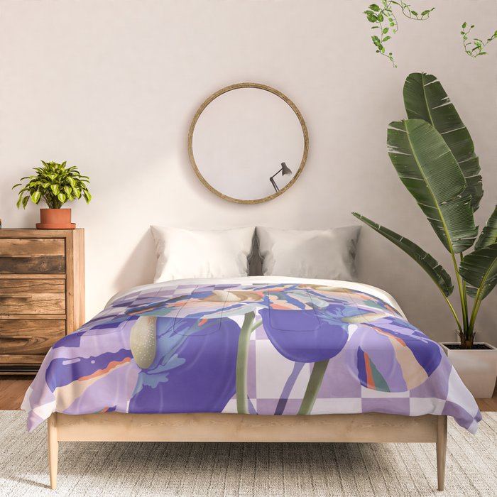 Modern artistic flowery tropical Comforter Gallery Image 3
