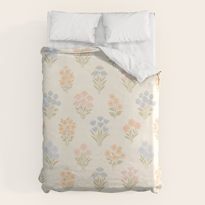 Pastel Wildflower Bouquets Duvet Cover Gallery Image 6