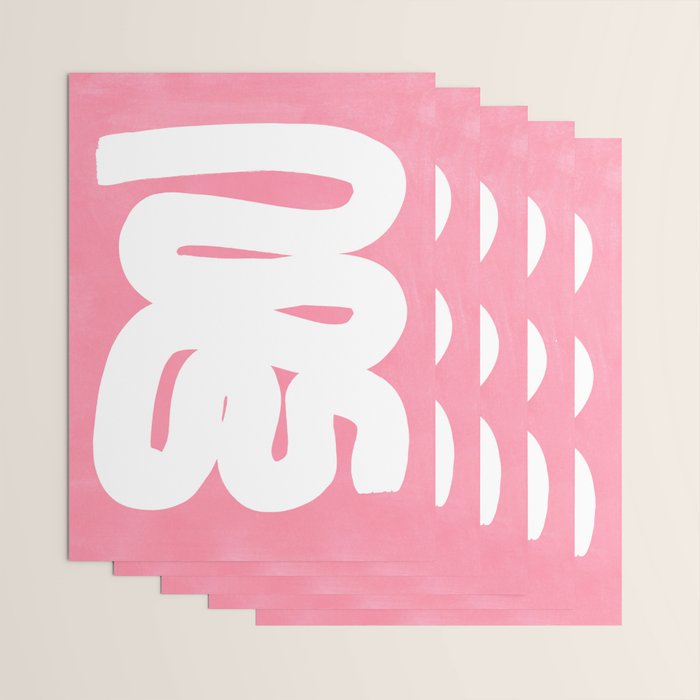 Pastel Pink Wiggle Run Wrapping Paper Gallery Image 3