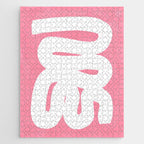 Pastel Pink Wiggle Run Jigsaw Puzzle Gallery Image 1