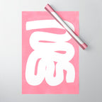 Pastel Pink Wiggle Run Wrapping Paper Gallery Image 1