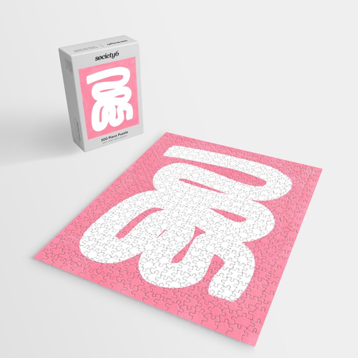 Pastel Pink Wiggle Run Jigsaw Puzzle Gallery Image 2