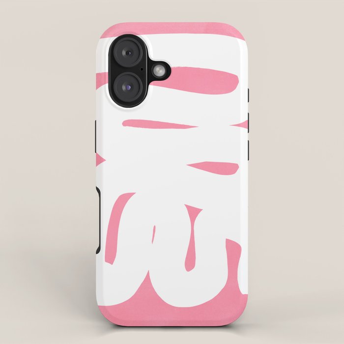 Pastel Pink Wiggle Run iPhone Case Gallery Image 1