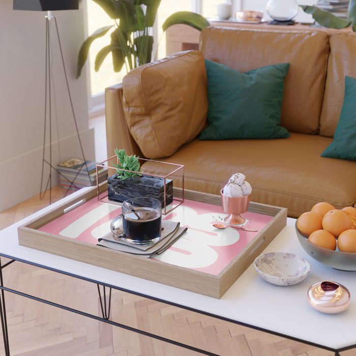 Pastel Pink Wiggle Run Serving Tray Gallery Image 2