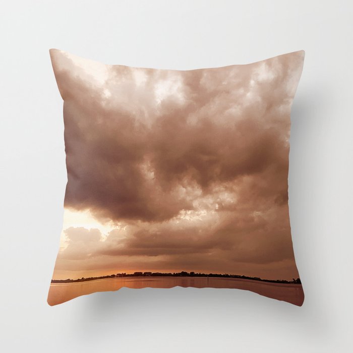 Sunset Storm Throw Pillow Gallery Image 1